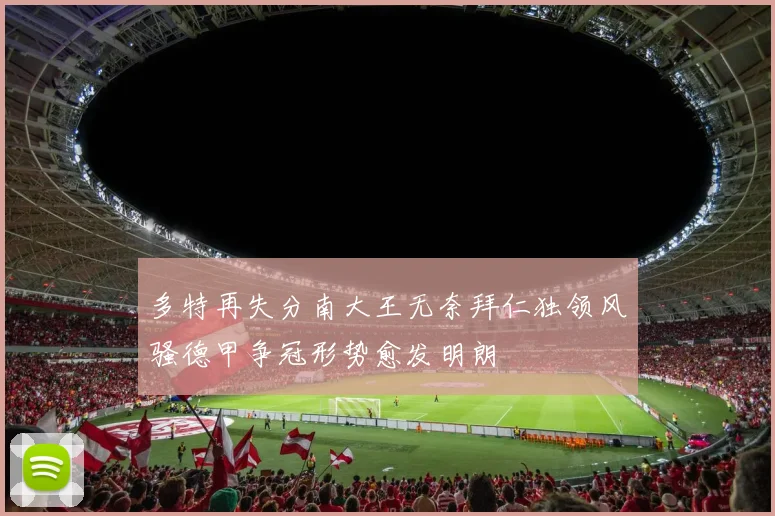 多特再失分南大王无奈拜仁独领风骚德甲争冠形势愈发明朗